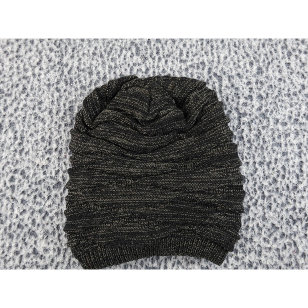 Unbranded Slouchy Beanie Mens OSFM Brown Excellent Textured Fleece Lined Winter